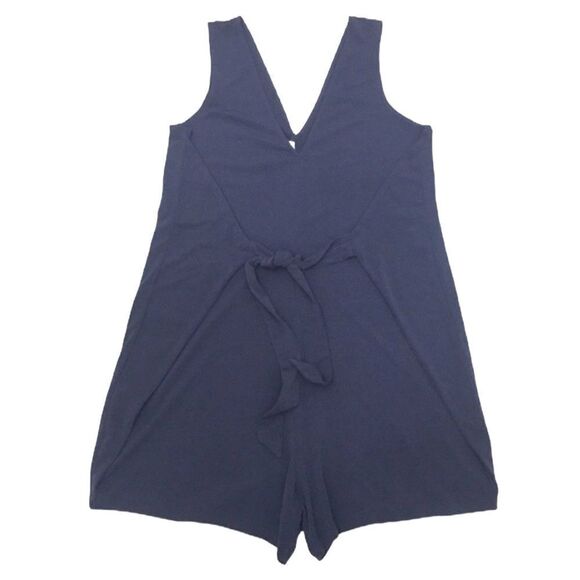 BCBGeneration Navy Tie Front  Romper - Picture 3 of 12